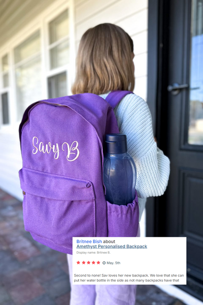 Amethyst Personalised Backpack