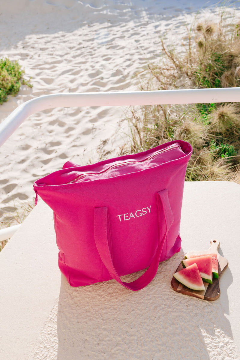 Raspberry Personalised Beach Bag