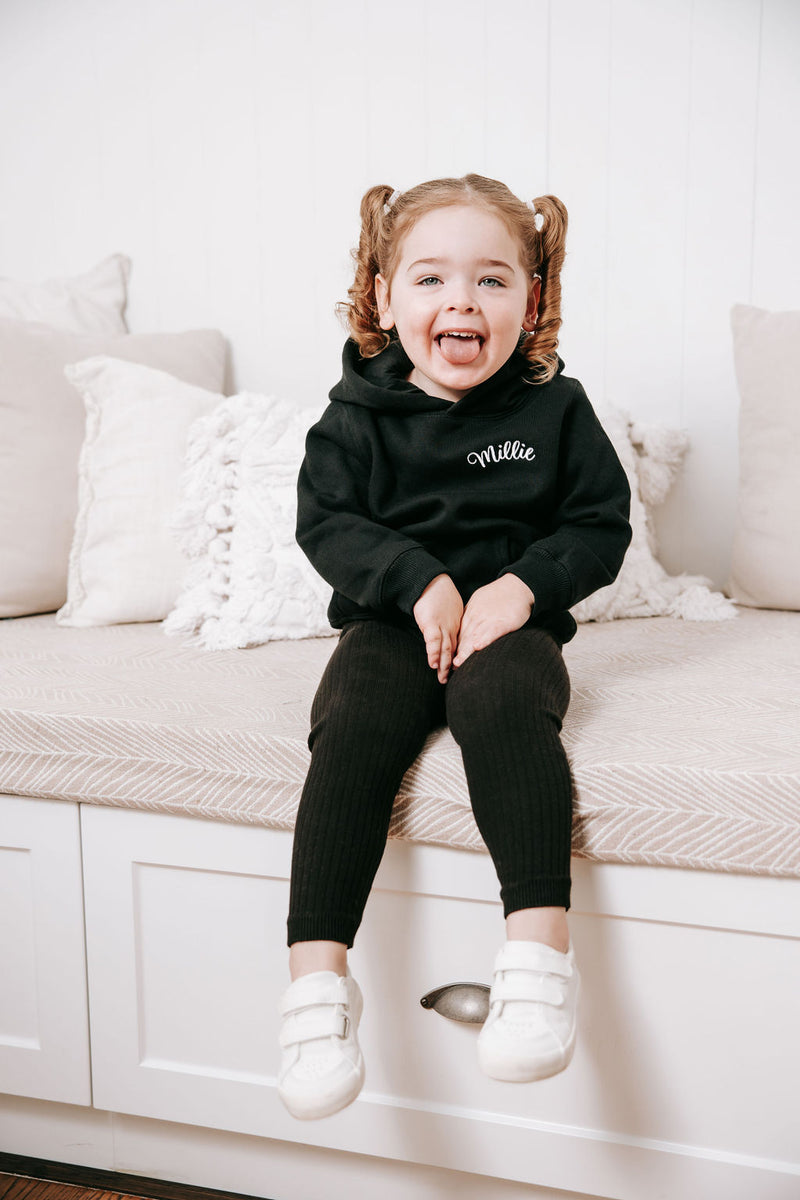 Baby Personalised Hoodie - Black