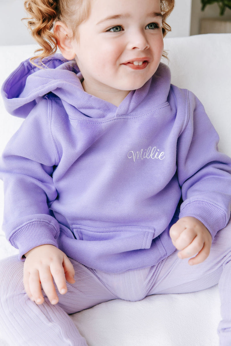 Baby Personalised Hoodie - Lavender