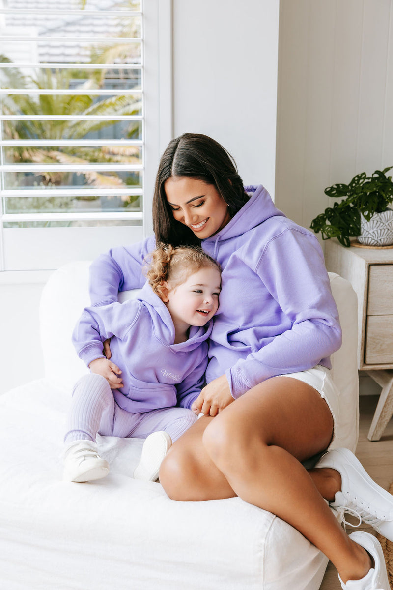 Baby Personalised Hoodie - Lavender