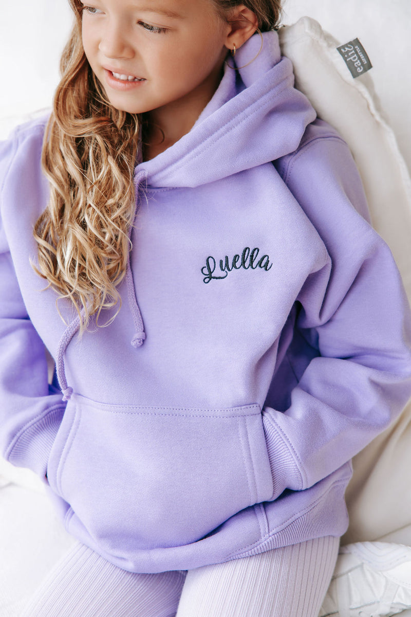 Kids Personalised Hoodie - Lavender