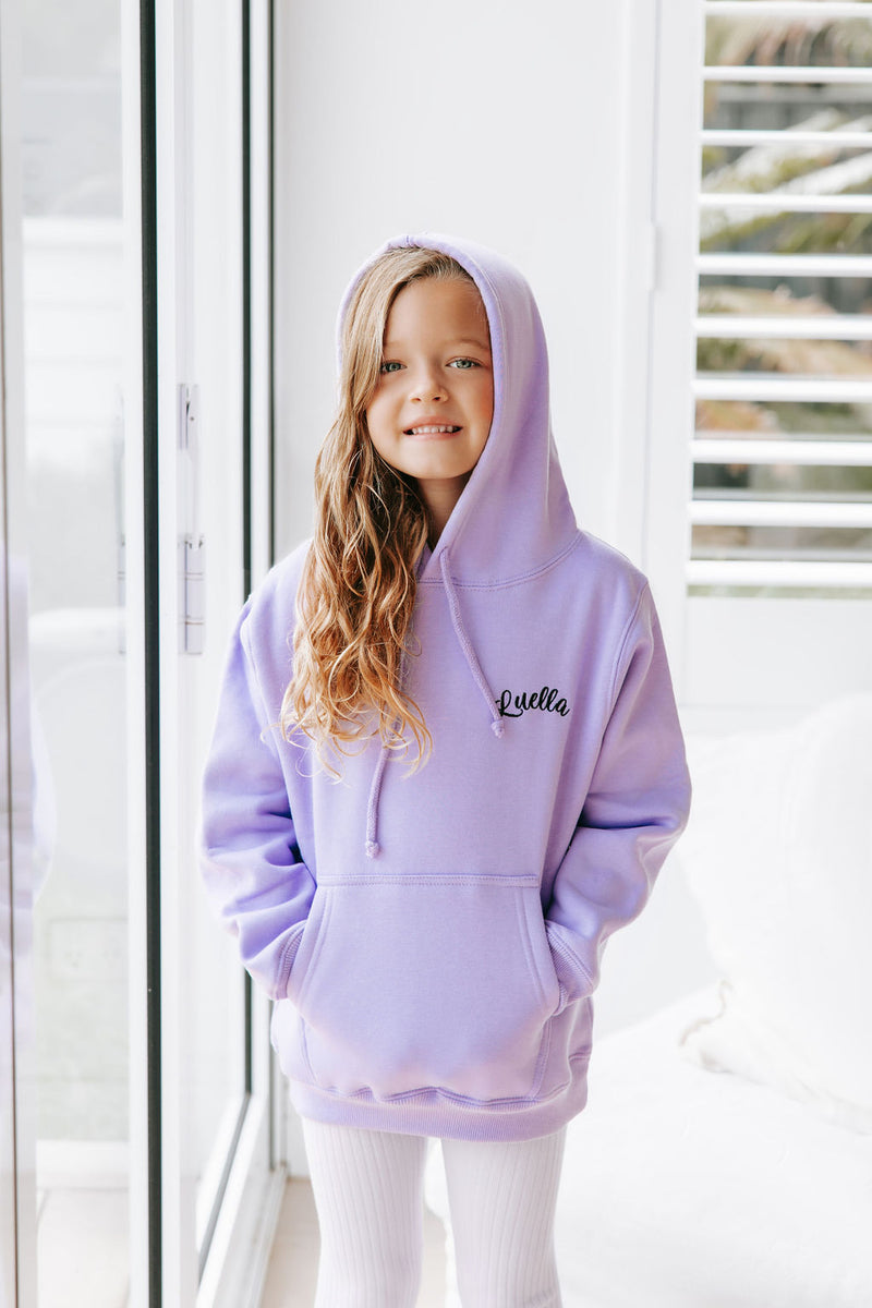 Kids Personalised Hoodie - Lavender