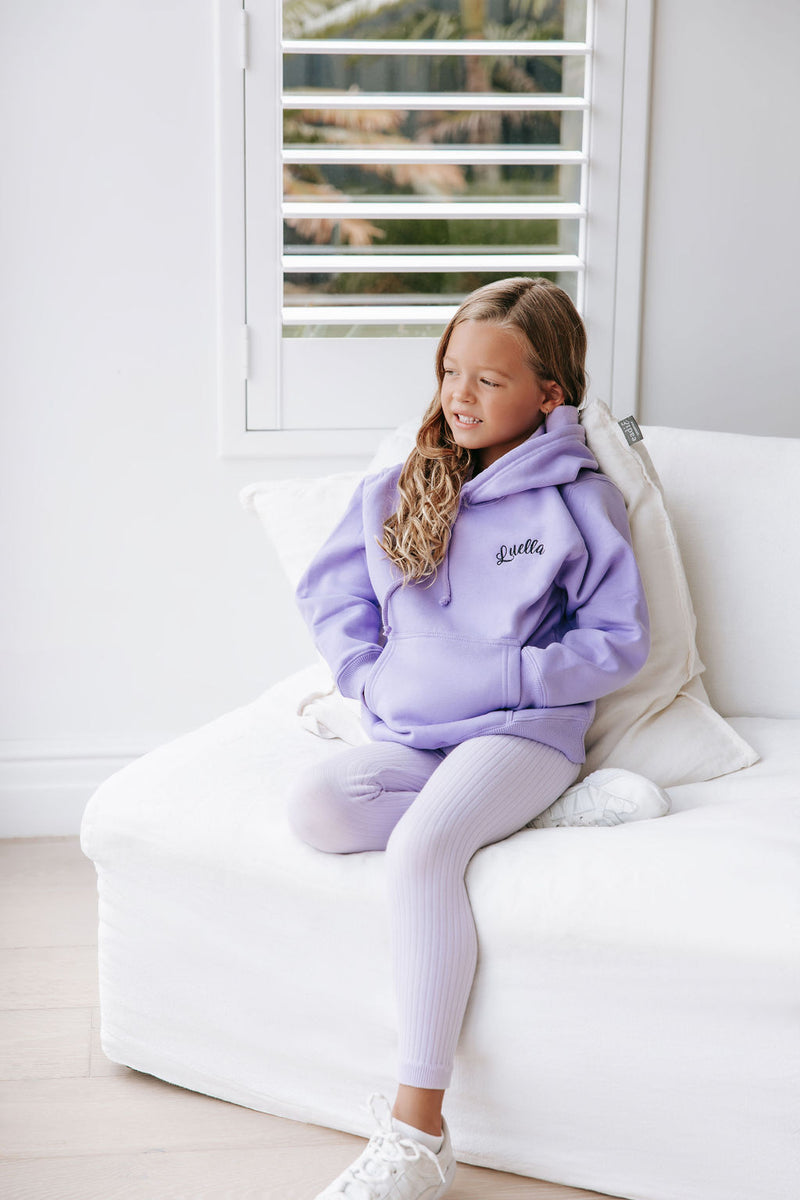 Kids Personalised Hoodie - Lavender