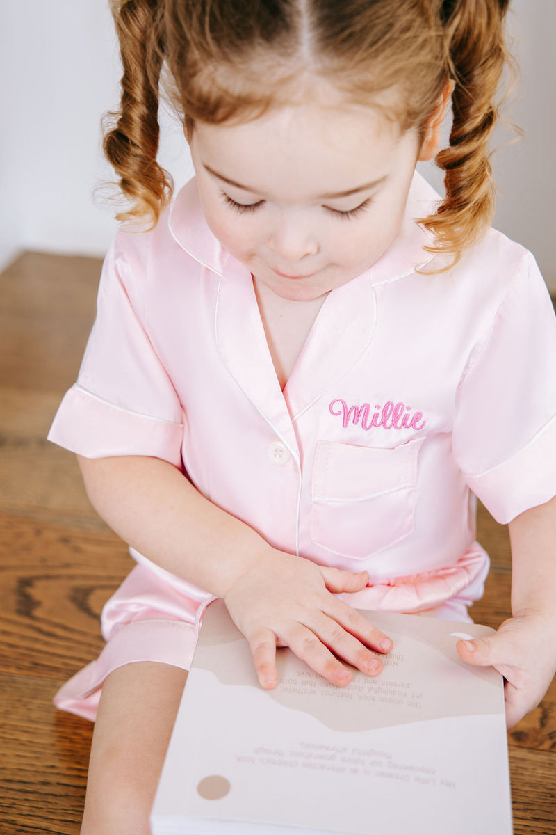 BABY Luxury Embroidered Pyjama Set - Marshmallow Pink