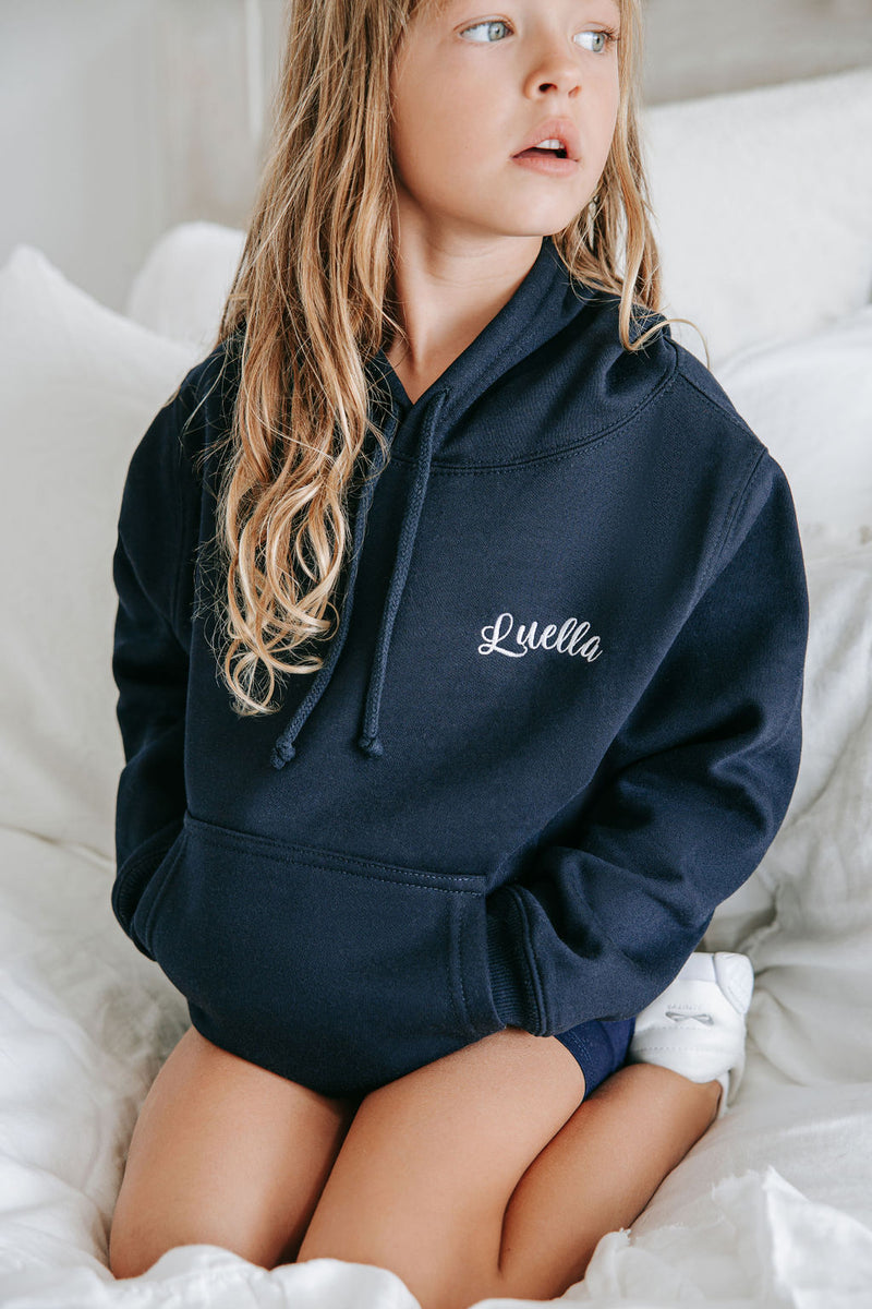 Kids Personalised Hoodie - Navy