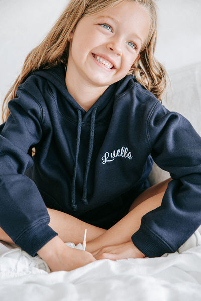 Kids Personalised Hoodie - Navy