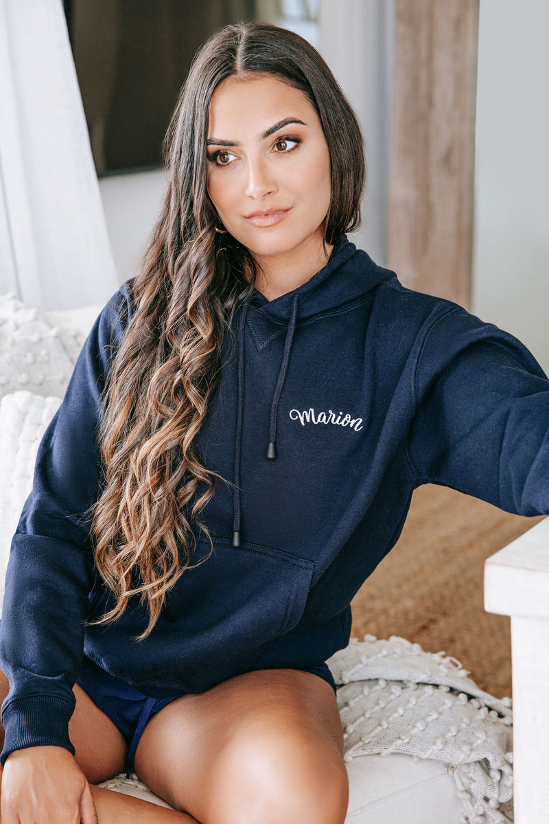 Ladies Personalised Hoodie - Navy