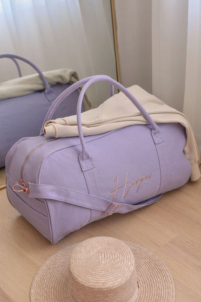 Lavender Personalised Duffle Bag