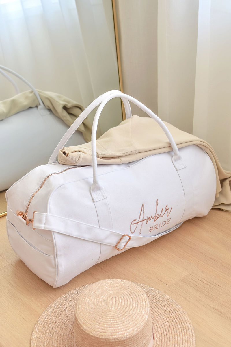 White Personalised Bag Set