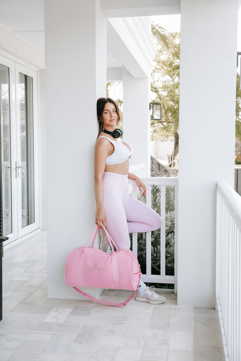 Fairy Floss Pink Personalised Duffle Bag